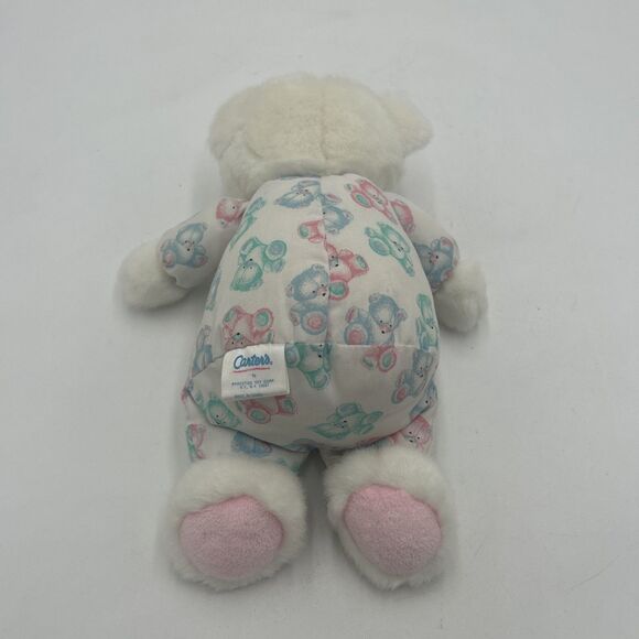 Vintage Carters Prestige Teddy Bear Plush Rattle Stuffed Animal Pastel Baby Toy - Picture 2 of 6